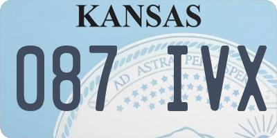 KS license plate 087IVX