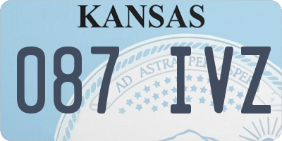 KS license plate 087IVZ