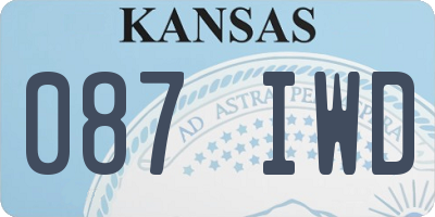 KS license plate 087IWD