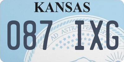 KS license plate 087IXG