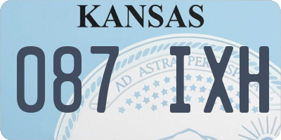 KS license plate 087IXH