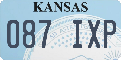 KS license plate 087IXP