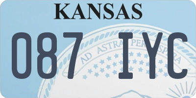 KS license plate 087IYC