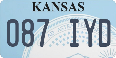 KS license plate 087IYD