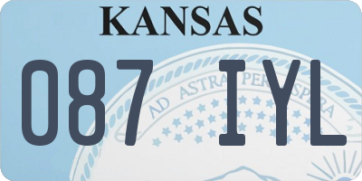 KS license plate 087IYL