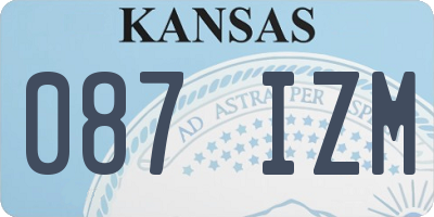 KS license plate 087IZM