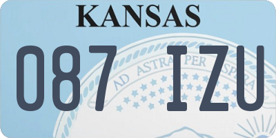 KS license plate 087IZU