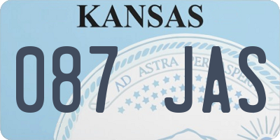KS license plate 087JAS