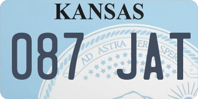 KS license plate 087JAT