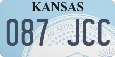 KS license plate 087JCC