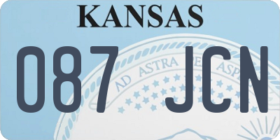 KS license plate 087JCN