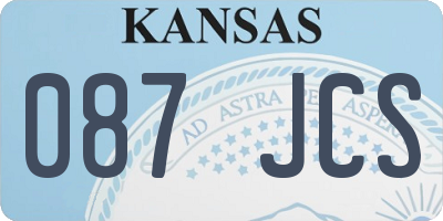 KS license plate 087JCS