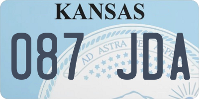 KS license plate 087JDA