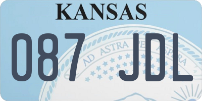 KS license plate 087JDL