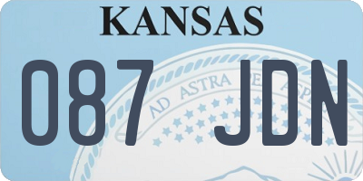 KS license plate 087JDN