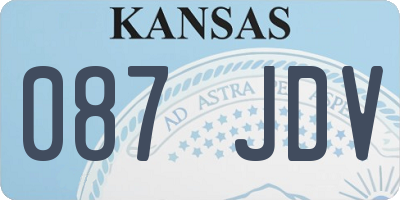 KS license plate 087JDV