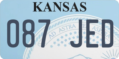KS license plate 087JED