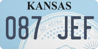 KS license plate 087JEF