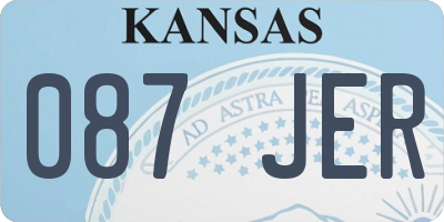 KS license plate 087JER