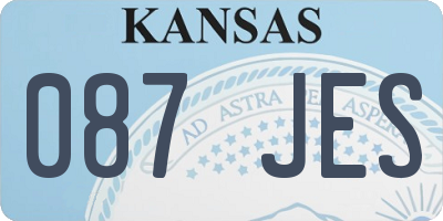 KS license plate 087JES