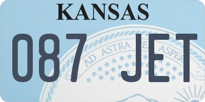 KS license plate 087JET