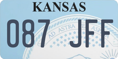 KS license plate 087JFF