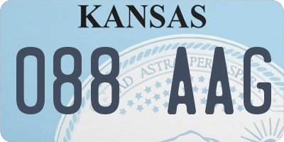 KS license plate 088AAG