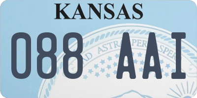 KS license plate 088AAI