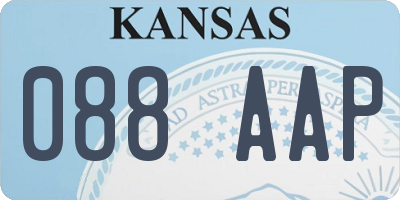 KS license plate 088AAP