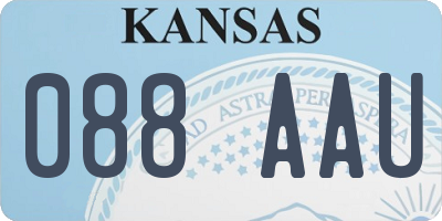 KS license plate 088AAU