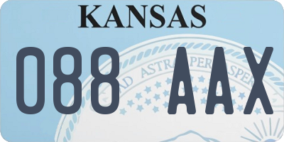 KS license plate 088AAX
