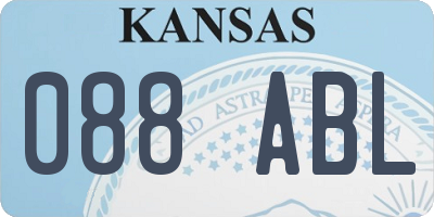 KS license plate 088ABL