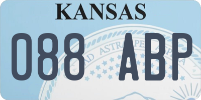 KS license plate 088ABP