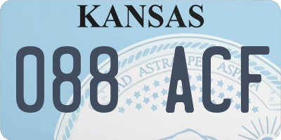 KS license plate 088ACF