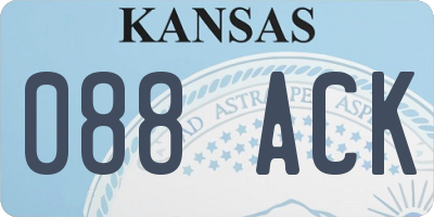 KS license plate 088ACK