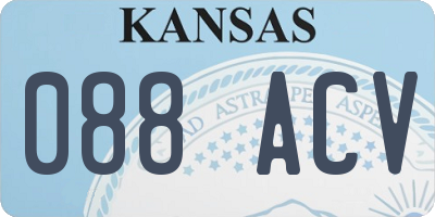 KS license plate 088ACV