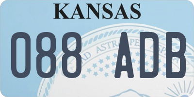KS license plate 088ADB