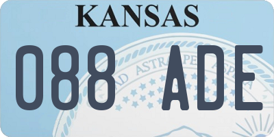 KS license plate 088ADE