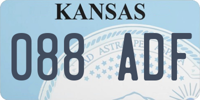 KS license plate 088ADF