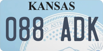 KS license plate 088ADK