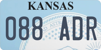 KS license plate 088ADR