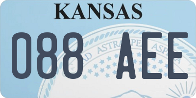 KS license plate 088AEE