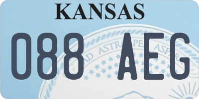 KS license plate 088AEG