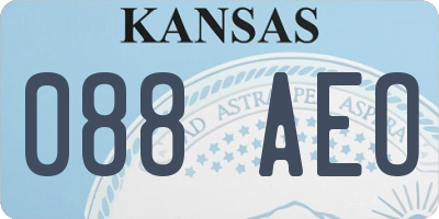 KS license plate 088AEO