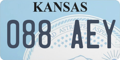 KS license plate 088AEY