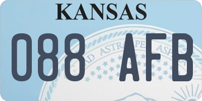 KS license plate 088AFB