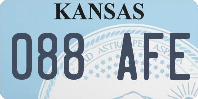 KS license plate 088AFE