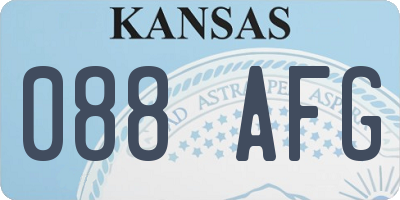 KS license plate 088AFG