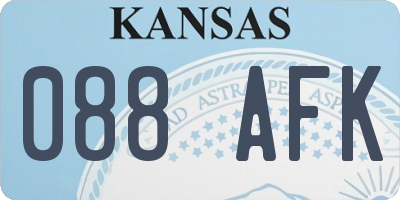 KS license plate 088AFK