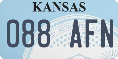 KS license plate 088AFN
